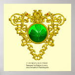 SAINT PATRICK'S CELTIC HEART,SHAMROCK posters