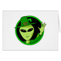 Saint Patrick's Day Alien Cards
