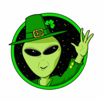 Saint Patrick's Day Alien Photo Cutouts