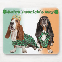 Saint Patrick's Day Basset Mousepad