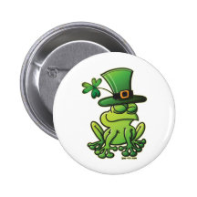 Saint Patrick's Day Frog Buttons
