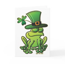 Saint Patrick's Day Frog Greeting Card
