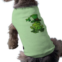 Saint Patrick's Day Frog Doggie Shirt