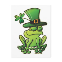 Saint Patrick's Day Frog Post Card