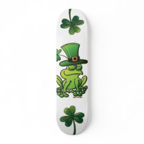 Saint Patrick's Day Frog Skate Deck