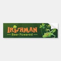 Saint Patrick's Day Gecko Bumper Stickers