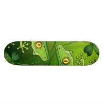 Saint Patrick's Day Gecko Custom Skate Board