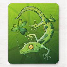 Saint Patrick's Day Gecko Mouse Pads