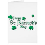 Saint Patricks Day With Shamrocks Card