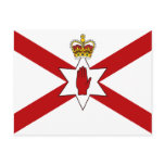 Saint Patrick'S For Northern Ireland Crowned flag postcards