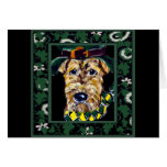 Saint Patty Airedale Greeting Card