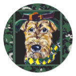 Saint Patty Airedale Round Sticker