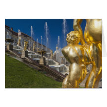 Saint Petersburg, Grand Cascade fountains 10 Greeting Card