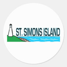 Saint Simons Island, Georgia Round Sticker