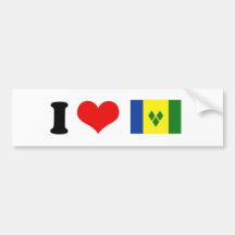 Saint Vincent Flag Bumper Stickers