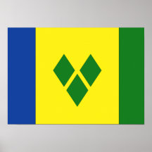 Saint Vincent Flag Poster