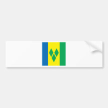 Saint Vincent High quality Flag Bumper Sticker