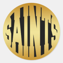 SAINTS - GOLD TEXT STICKERS