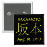 Sakamoto Monogram Pinback Buttons
