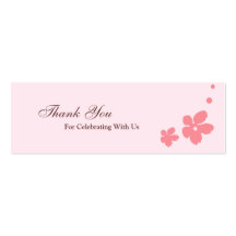 Sakura Blossoms Silhouette Favour Tag Business Cards