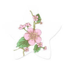Sakura Blossoms Star Stickers