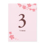 Sakura Branch Silhouette Table Number Card