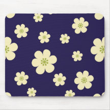 Sakura cobalt blue cherry blossoms mouse pad