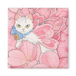 Sakura Fairy Cat notecard magnets