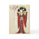 Sakura Girl Greeting Card
