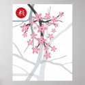 Sakura Hieroglyph Print