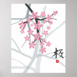 Sakura Hieroglyph Print