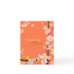 Sakura & Lil Bird Wedding Thank You Greeting Cards