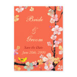 Sakura Save the Date Wedding Postcards