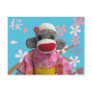 Sakura Sock Monkey Postcard
