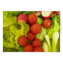 Salad Vegetables Greeting Card