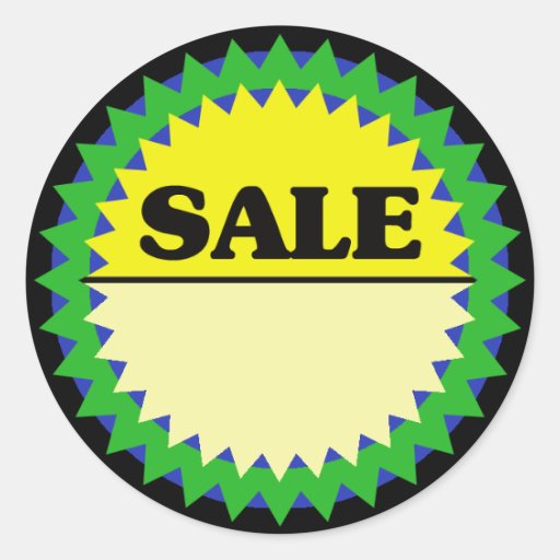 SALE (ADD PRICE) Retail Sale Sticker Zazzle
