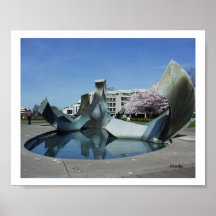 Salem Capitol Fountain Poster
