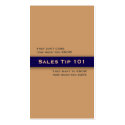 Sales Tip 101 Bookmark business cards