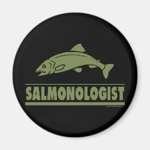 Salmon Fishing Refrigerator Magnet