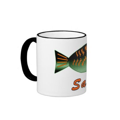Salmon in Style Mug by Paintedlynx