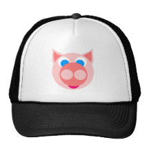 Salmon piggy mesh hat
