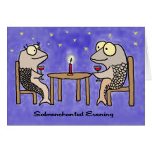 Salmonchanted Evening Greeting Card