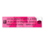 Salmos 91:4 bumper sticker Spanish bumper stickers