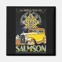 Salmson Autombiles - Moteur D' Aviation Refrigerator Magnets