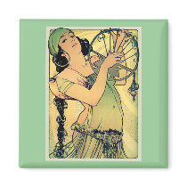 Salome By Alphonse Mucha ~ Art Nouveau Refrigerator Magnets