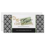 SALON AND SPA GIFT CERTIFICATE rack cards