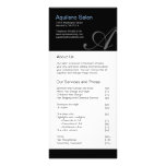 Salon and Spa Price List & Rack Card rack cards