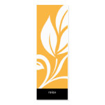 Salon Bookmark Spa bold leaf floral flower yellow business cards