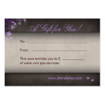 Salon Gift Card Spa Butterfly purple Business Cards