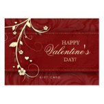 Salon Gift Card Spa Flower Floral Red Hearts Cream Business Cards